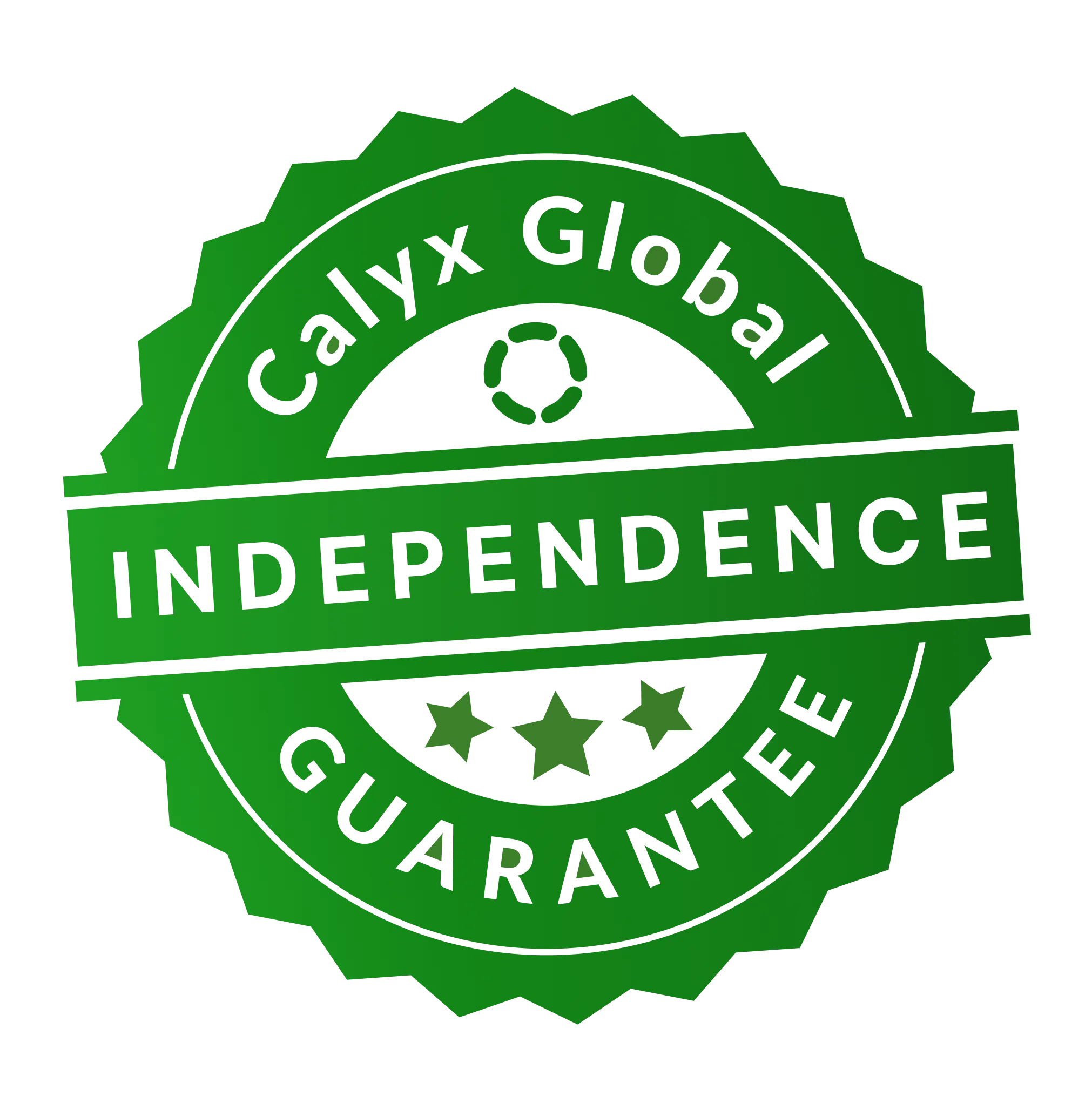 Calyx Global Independence Guarantee badge